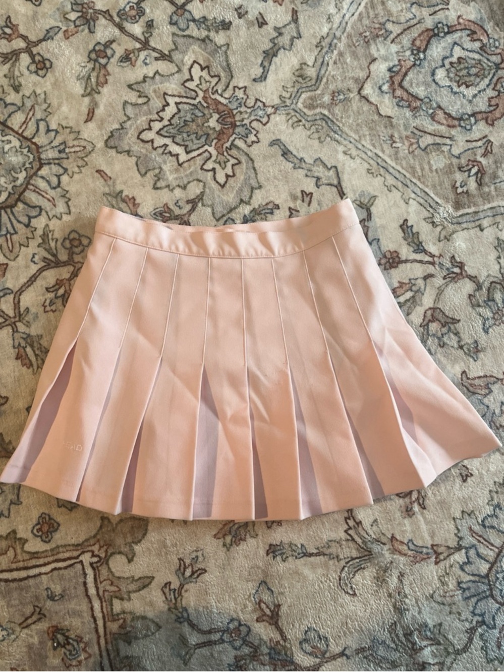 Head Blush Pink Pleated Mini Skirt vintage sportswear size 8